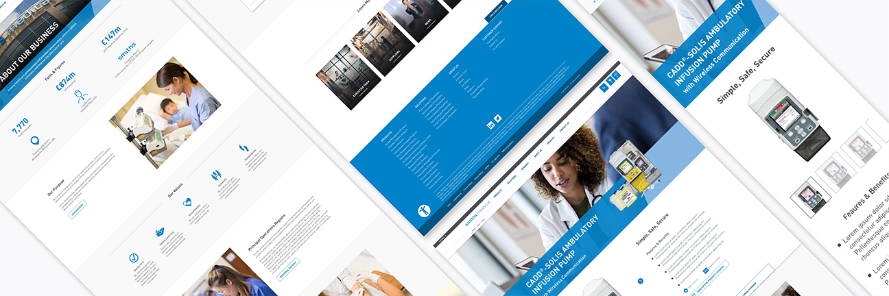 International website redesign (med device) — hero