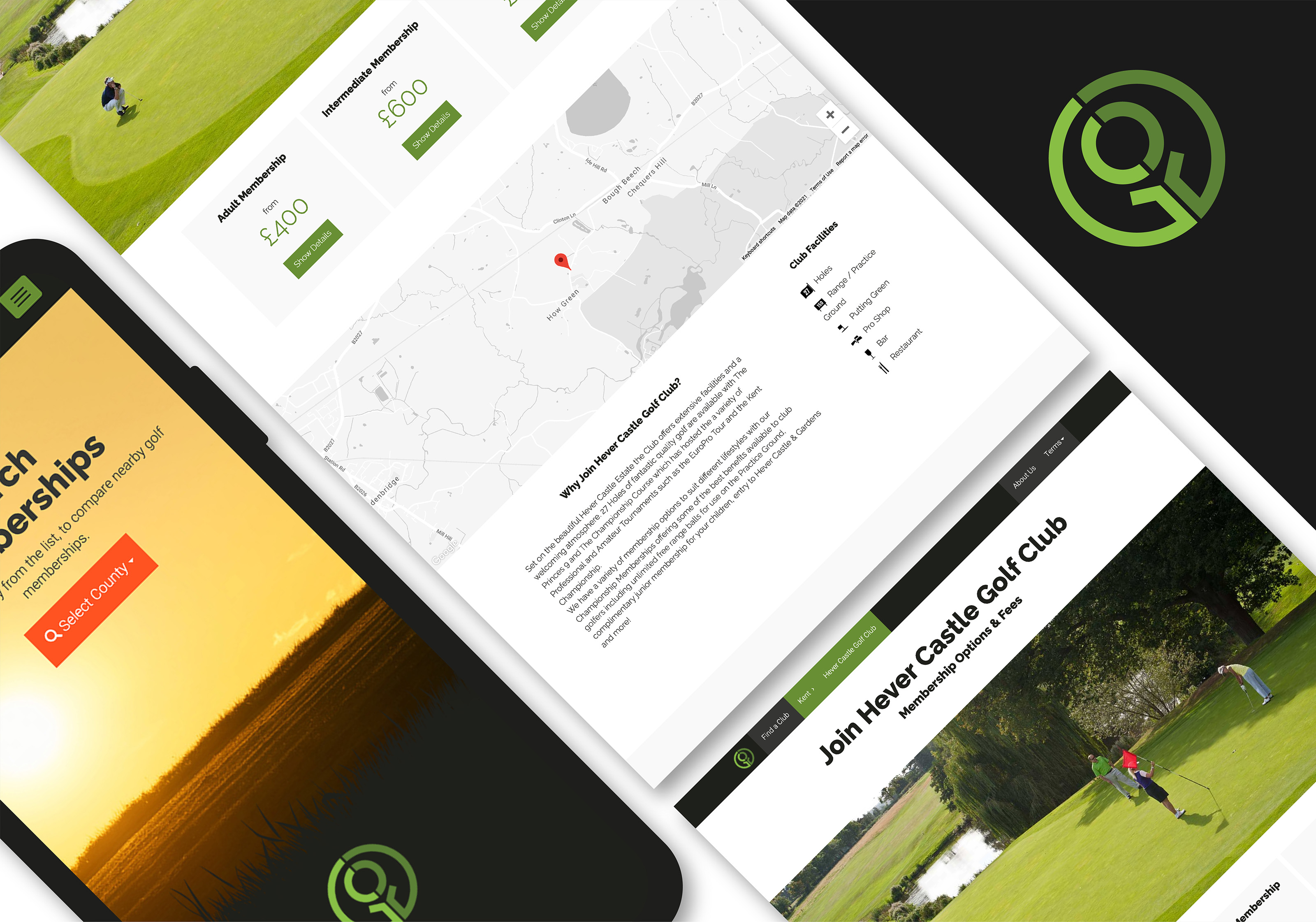 Golf Club Membeerships website