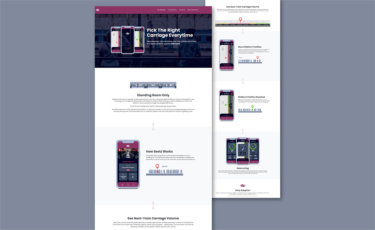 Landing page design